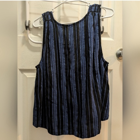 Really Adorable! NWT Free People Reversible Tie Front Knotted Striped Tank Tunic - Picture 3 of 4